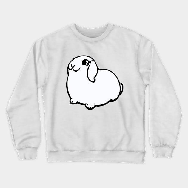 White Lop Bunny Rabbit Coney Crewneck Sweatshirt by RJKpoyp